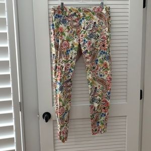 Zara cropped floral pants